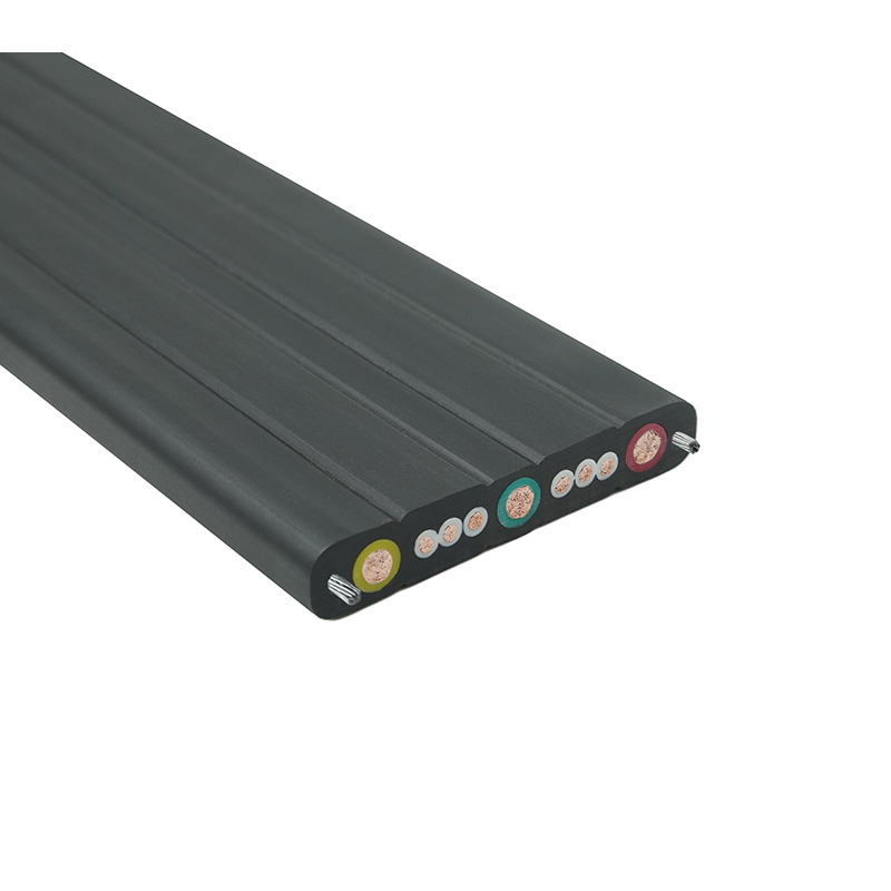 Cavo piatto da viaggio per gru con guaina composta con filo di acciaio