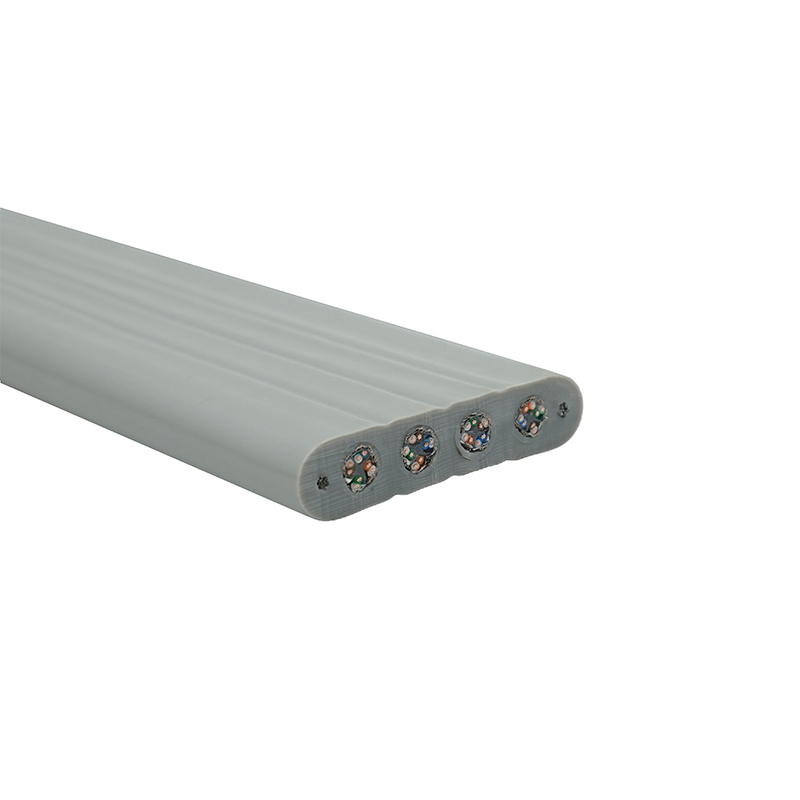 Cavo piatto per ascensore con filo di acciaio e 4 cavi patch Cat6