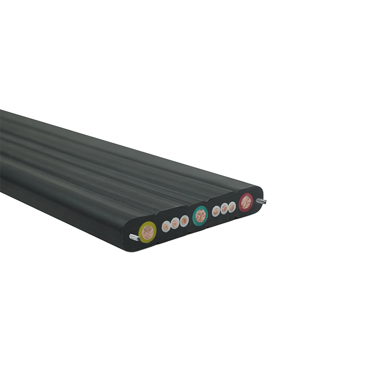 Cavo piatto da viaggio per gru con guaina composta con filo di acciaio