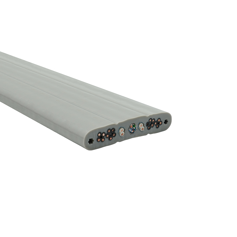 Cavo piatto per ascensore con guaina in PVC isolato in PVC con anima in rame e filo di acciaio